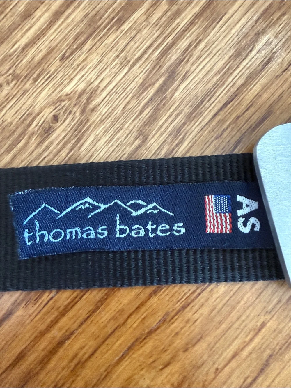 Thomas Bates Campfire Web Belt Blue Made in USA Adjustable 38”